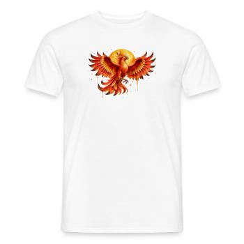 Feuerphönix Aquarell - Männer T-Shirt - Weiß - Vorne - AI Model Male 178 dark (178cm)