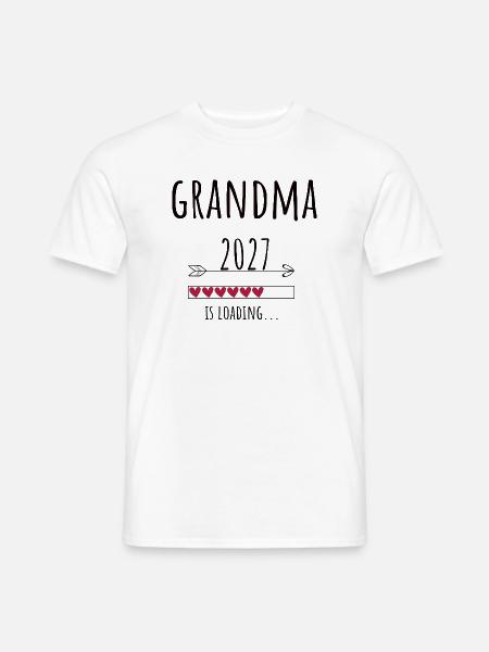 Pregnancy Announcement – Oma 2027 Geschenk - Männer T-Shirt - Weiß