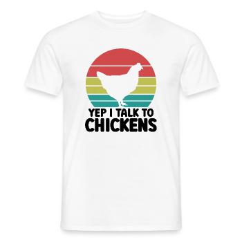Huhn Spruch Humor Retro - Männer T-Shirt - Weiß - Vorne - AI Model Male 178 dark (178cm)
