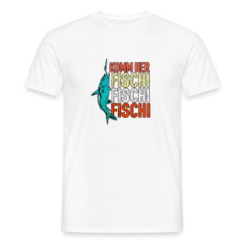 Komm her Fischi Fischi - Männer T-Shirt - Weiß - Vorne - AI Model Male 178 dark (178cm)