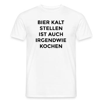 Bier Shirt - Männer T-Shirt - Weiß - Vorne - AI Model Male 178 dark (178cm)