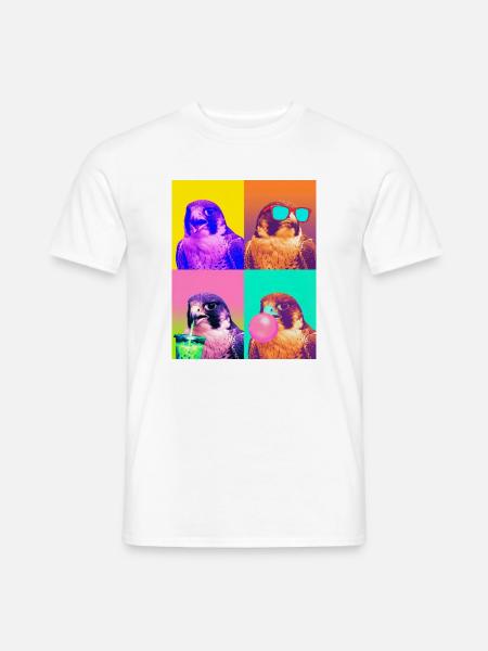 Falken Falke - Männer T-Shirt - Weiß