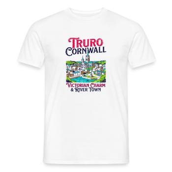 City Truro Cornwall Victorian Charm River Town - Männer T-Shirt - Weiß - Vorne - AI Model Male 178 dark (178cm)