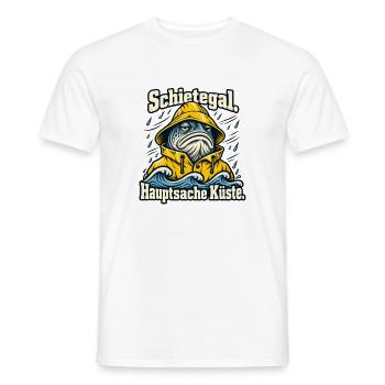 Norddeutsch Fischkopp Küstenliebe Schietegal - Männer T-Shirt - Weiß - Vorne - AI Model Male 178 dark (178cm)