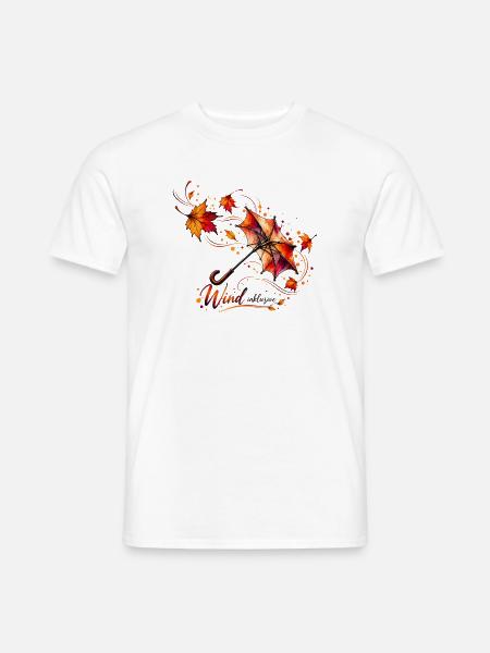 Herbstwind – Farben des Wandels - Männer T-Shirt - Weiß