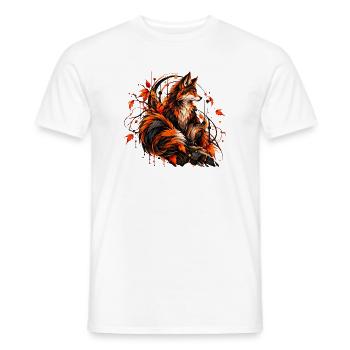 Der majestätische Herbstfuchs - Männer T-Shirt - Weiß - Vorne - AI Model Male 178 dark (178cm)