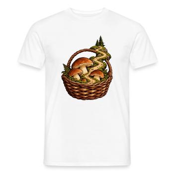 Waldpilzkorb - Männer T-Shirt - Weiß - Vorne - AI Model Male 178 dark (178cm)