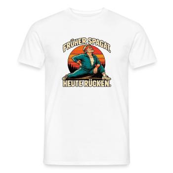Früher Spagat heute Rücken - Männer T-Shirt - Weiß - Vorne - AI Model Male 178 dark (178cm)