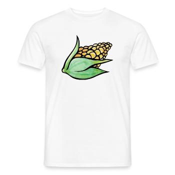 Aquarell-Maisblatt-Motiv - Männer T-Shirt - Weiß - Vorne - AI Model Male 178 dark (178cm)
