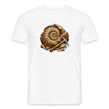 Entdeckung des Ammonitfeldes - Männer T-Shirt - Weiß - Vorne - AI Model Male 178 dark (178cm)