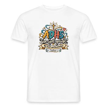 ADHS Liebe Gottes Kraft - Männer T-Shirt - Weiß - Vorne - AI Model Male 178 dark (178cm)
