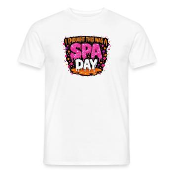  I Thought This Was A Spa Day Lustiger Wellness - Männer T-Shirt - Weiß - Vorne - AI Model Male 178 dark (178cm)