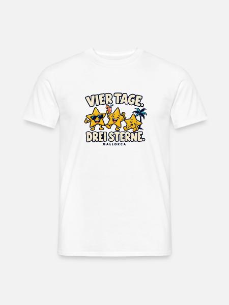 Mallorca vier Tage drei Sterne - Männer T-Shirt - Weiß