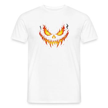 Inferno, Kürbisgrinsen, Horror, Geist, Halloween - Männer T-Shirt - Weiß - Vorne - AI Model Male 178 dark (178cm)