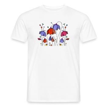 Blumen - Männer T-Shirt - Weiß - Vorne - AI Model Male 178 dark (178cm)