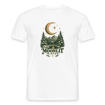 Mondbeschienener Winterwappen - Männer T-Shirt - Weiß - Vorne - AI Model Male 178 dark (178cm)