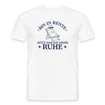 Rente hab ich meine Ruhe Rentnerin Schaf - Männer T-Shirt - Weiß - Vorne - AI Model Male 178 dark (178cm)
