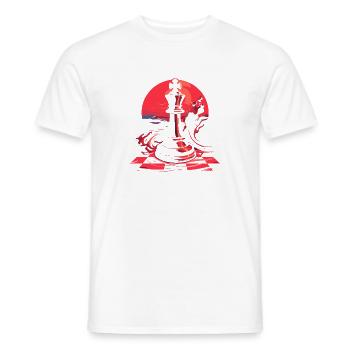 90er Schachfigur - Männer T-Shirt - Weiß - Vorne - AI Model Male 178 dark (178cm)