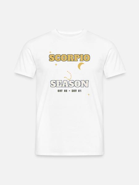 Skorpion-Jahreszeit-Sternbild - Männer T-Shirt - Weiß