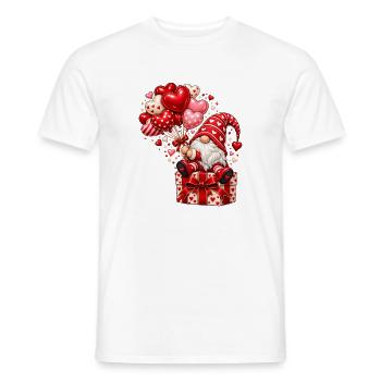 Wichtel Valentinstag Liebe Zwerg Geschenk Herzen - Männer T-Shirt - Weiß - Vorne - AI Model Male 178 dark (178cm)