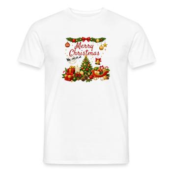 Helles und traditionelles Weihnachten - Männer T-Shirt - Weiß - Vorne - AI Model Male 178 dark (178cm)