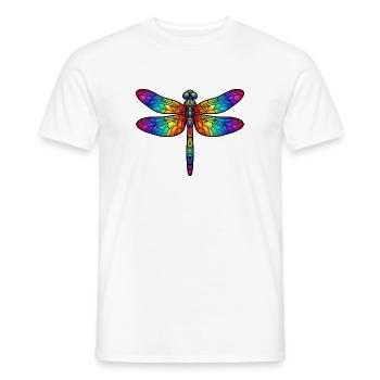 Formulierung: Buntglas Regenbogen Insekt Kunst T-Shirt - Männer T-Shirt - Weiß - Vorne - AI Model Male 178 dark (178cm)