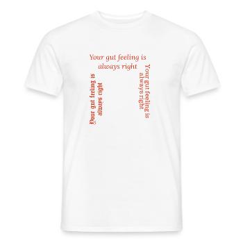 Intuitives Gefühl Text drucken - Männer T-Shirt - Weiß - Vorne - AI Model Male 178 dark (178cm)
