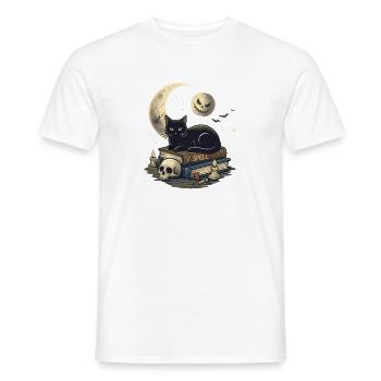Cat Noir und die verzauberten Bücher - Männer T-Shirt - Weiß - Vorne - AI Model Male 178 dark (178cm)