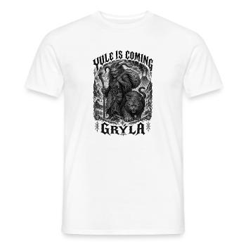 Grýla Gehörnte Winterhexe Isländische Sage Rauhnäc - Männer T-Shirt - Weiß - Vorne - AI Model Male 178 dark (178cm)
