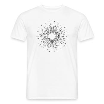 Geometrische Linien-Musterkomposition - Männer T-Shirt - Weiß - Vorne - AI Model Male 178 dark (178cm)