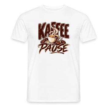 Kaffee Pause Schöne Geschenkidee für den Büro - Männer T-Shirt - Weiß - Vorne - AI Model Male 178 dark (178cm)