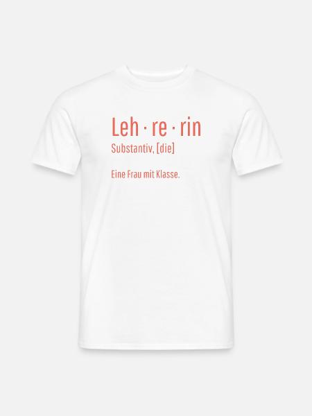 Lehrerin Substantiv Definition Schule Geschenk - Männer T-Shirt - Weiß