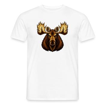 Der Elchbulle - Männer T-Shirt - Weiß - Vorne - AI Model Male 178 dark (178cm)