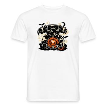 Spuktelefon Halloween Motiv - Männer T-Shirt - Weiß - Vorne - AI Model Male 178 dark (178cm)