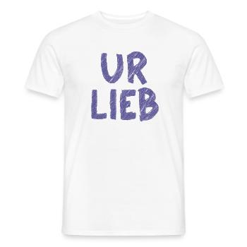 UR LIEB – Süßer Spruch mit österreichischem Charme - Männer T-Shirt - Weiß - Vorne - AI Model Male 178 dark (178cm)