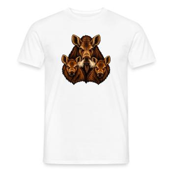 Elch, Kuh und Kälber - Männer T-Shirt - Weiß - Vorne - AI Model Male 178 dark (178cm)