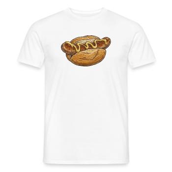Hotdog Kunst mit Senf-Schwung - Männer T-Shirt - Weiß - Vorne - AI Model Male 178 dark (178cm)