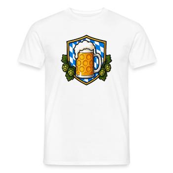 Bayerisches Bierkrug Emblem - Männer T-Shirt - Weiß - Vorne - AI Model Male 178 dark (178cm)