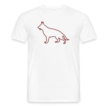 Hund Silhouette - Männer T-Shirt - Weiß - Vorne - AI Model Male 178 dark (178cm)