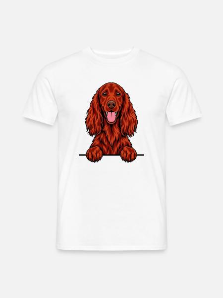 Irischer Setter - Männer T-Shirt - Weiß