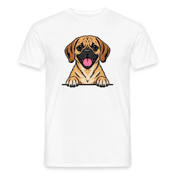 Puggle - Männer T-Shirt - Weiß - Vorne - AI Model Male 178 dark (178cm)