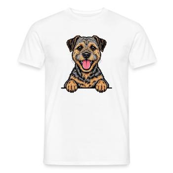 Border Terrier - Männer T-Shirt - Weiß - Vorne - AI Model Male 178 dark (178cm)