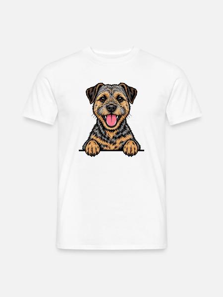 Border Terrier - Männer T-Shirt - Weiß