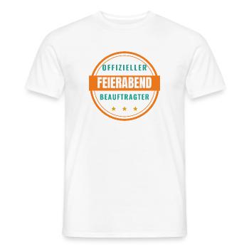 Offizieller Feierabend-Beauftragter - Männer T-Shirt - Weiß - Vorne - AI Model Male 178 dark (178cm)