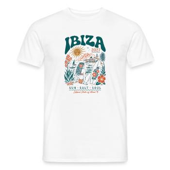 Ibiza Sun Surf 2027 - Männer T-Shirt - Weiß - Vorne - AI Model Male 178 dark (178cm)