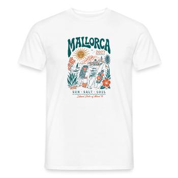 Mallorca Inselzauber 2027 - Männer T-Shirt - Weiß - Vorne - AI Model Male 178 dark (178cm)