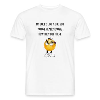 Mein Code ist wie ein Insektenzoo - Männer T-Shirt - Weiß - Vorne - AI Model Male 178 dark (178cm)