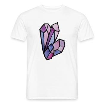 Mosaik aus Buntglas-Edelsteinherzen - Männer T-Shirt - Weiß - Vorne - AI Model Male 178 dark (178cm)