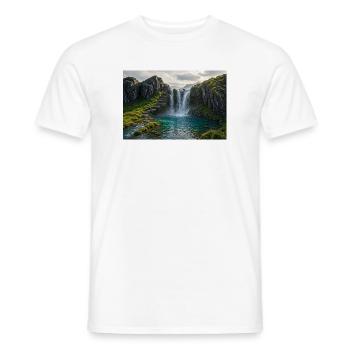 Wasserfallpfad - Männer T-Shirt - Weiß - Vorne - AI Model Male 178 dark (178cm)
