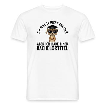 Bachelortitel Will nicht angeben Bachelorabschluss - Männer T-Shirt - Weiß - Vorne - AI Model Male 178 dark (178cm)